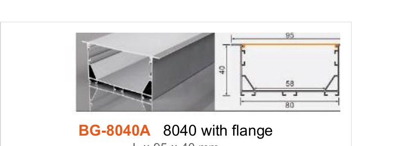 BG-8040A BG-8040A 8040 with flange — photo and dimension drawing