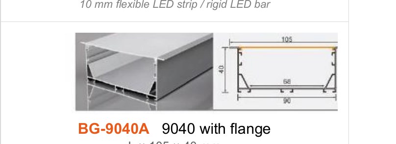 BG-9040A BG-9040A 9040 with flange — photo and dimension drawing