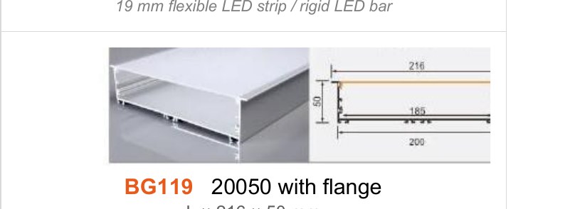 BG119 BG119 20050 with flange — photo and dimension drawing