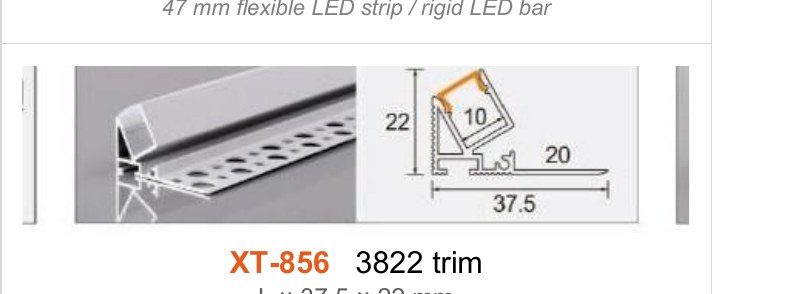 XT-856 XT-856 3822 trim — photo and dimension drawing