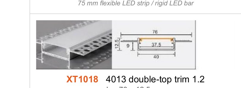 XT1018 XT1018 4013 double-top trim 1.2 — photo and dimension drawing