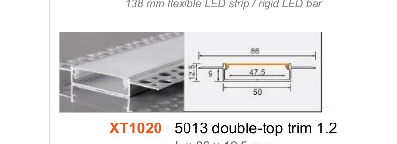 XT1020 XT1020 5013 double-top trim 1.2 — photo and dimension drawing