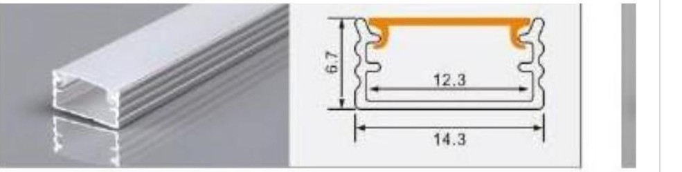 XT45 XT45 1407 small flat channel — photo and dimension drawing