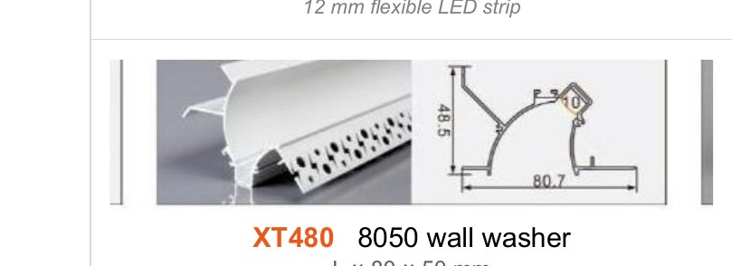 XT480 XT480 8050 wall washer — photo and dimension drawing
