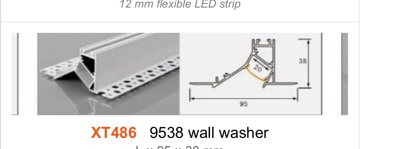 XT486 XT486 9538 wall washer — photo and dimension drawing