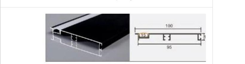XT516 XT516 10010 skirting — photo and dimension drawing