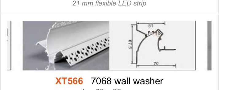 XT566 XT566 7068 wall washer — photo and dimension drawing
