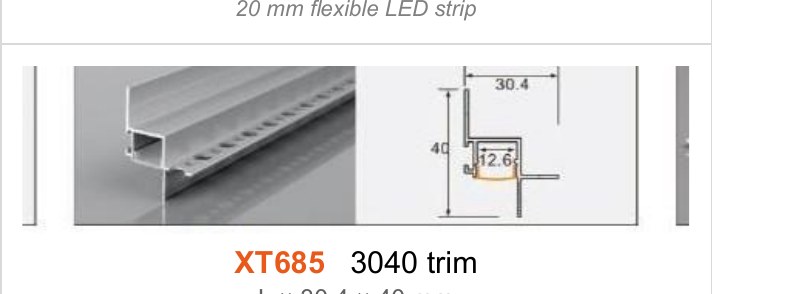 XT685 XT685 3040 trim — photo and dimension drawing