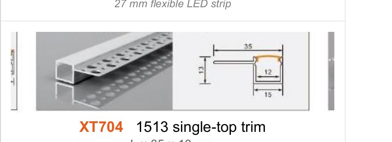 XT704 XT704 1513 single-top trim — photo and dimension drawing