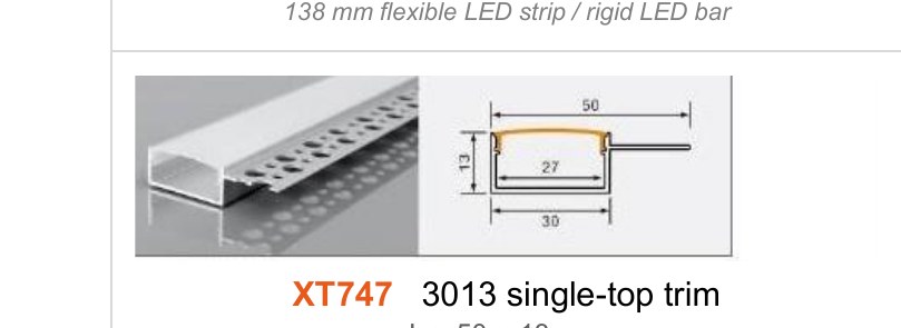XT747 XT747 3013 single-top trim — photo and dimension drawing
