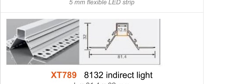 XT789 XT789 8132 indirect light — photo and dimension drawing