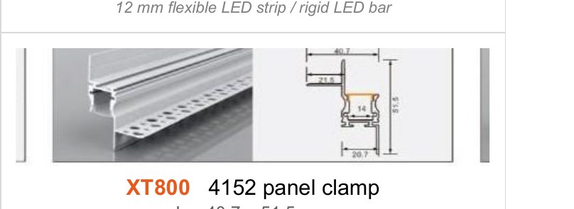 XT800 XT800 4152 panel clamp — photo and dimension drawing