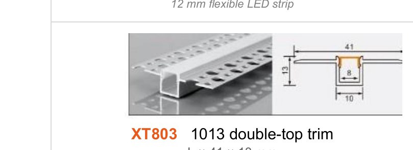 XT803 XT803 1013 double-top trim — photo and dimension drawing