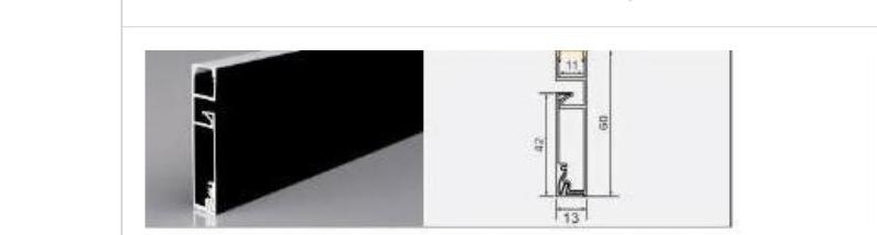 XT818+819 XT818+819 6013 combination skirting — photo and dimension drawing