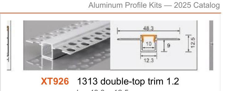 XT926 XT926 1313 double-top trim 1.2 — photo and dimension drawing