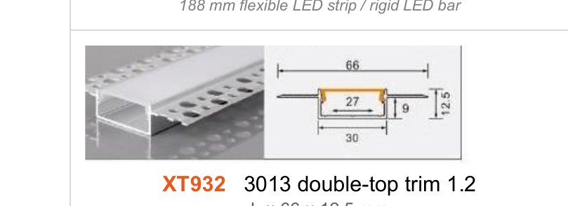 XT932 XT932 3013 double-top trim 1.2 — photo and dimension drawing